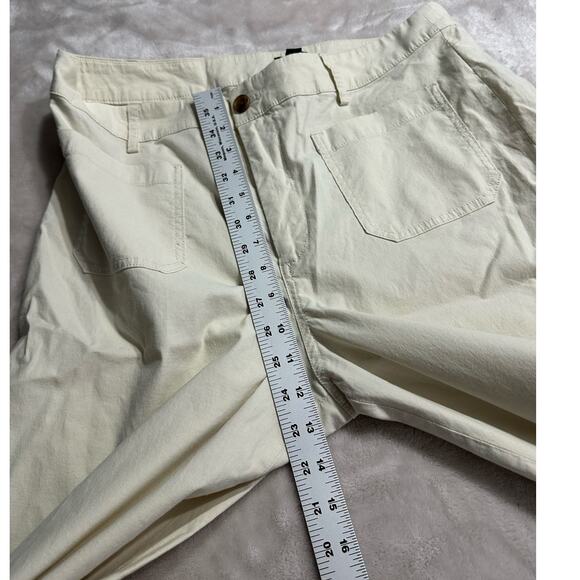 J.Crew Factory Lizzie Pant Women's 32 Cream Wide-Leg High-Rise Patch-Pocket NWT - Picture 8 of 11